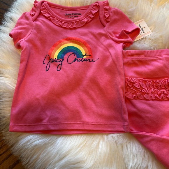 Juicy Couture Baby Girls Pink Rainbow 2-piece Set NWT - Picture 8 of 9